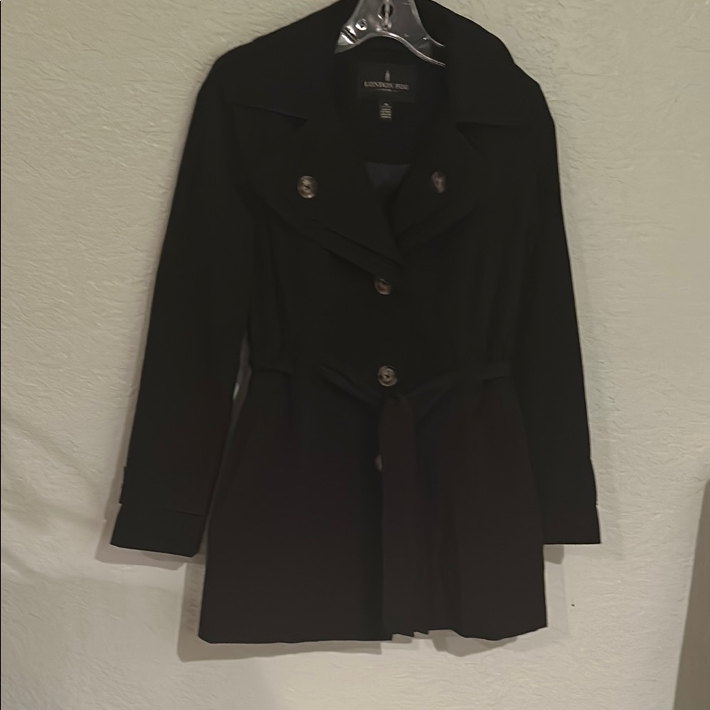 London Fog Black Trench Coat Timeless Style
